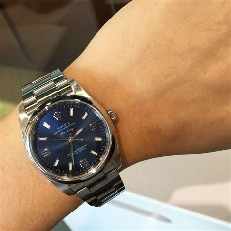 rolex oyster perpetual 114 300|rolex air king blue dial.